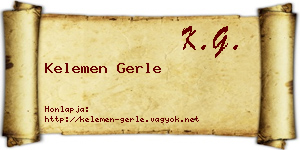 Kelemen Gerle névjegykártya